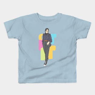 Beautiful Girl Hijab Outfit Kids T-Shirt